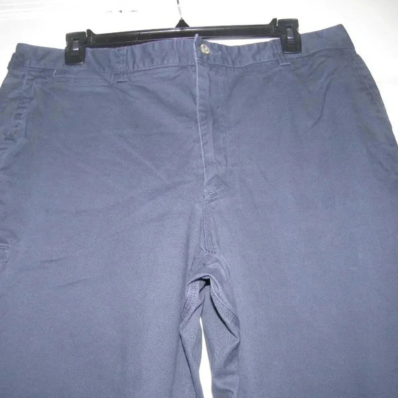 DULUTH Trading Company Flex Ballroom Relaxed Fit Khaki Blue Work Pants Size 40 - Picture 2 of 5